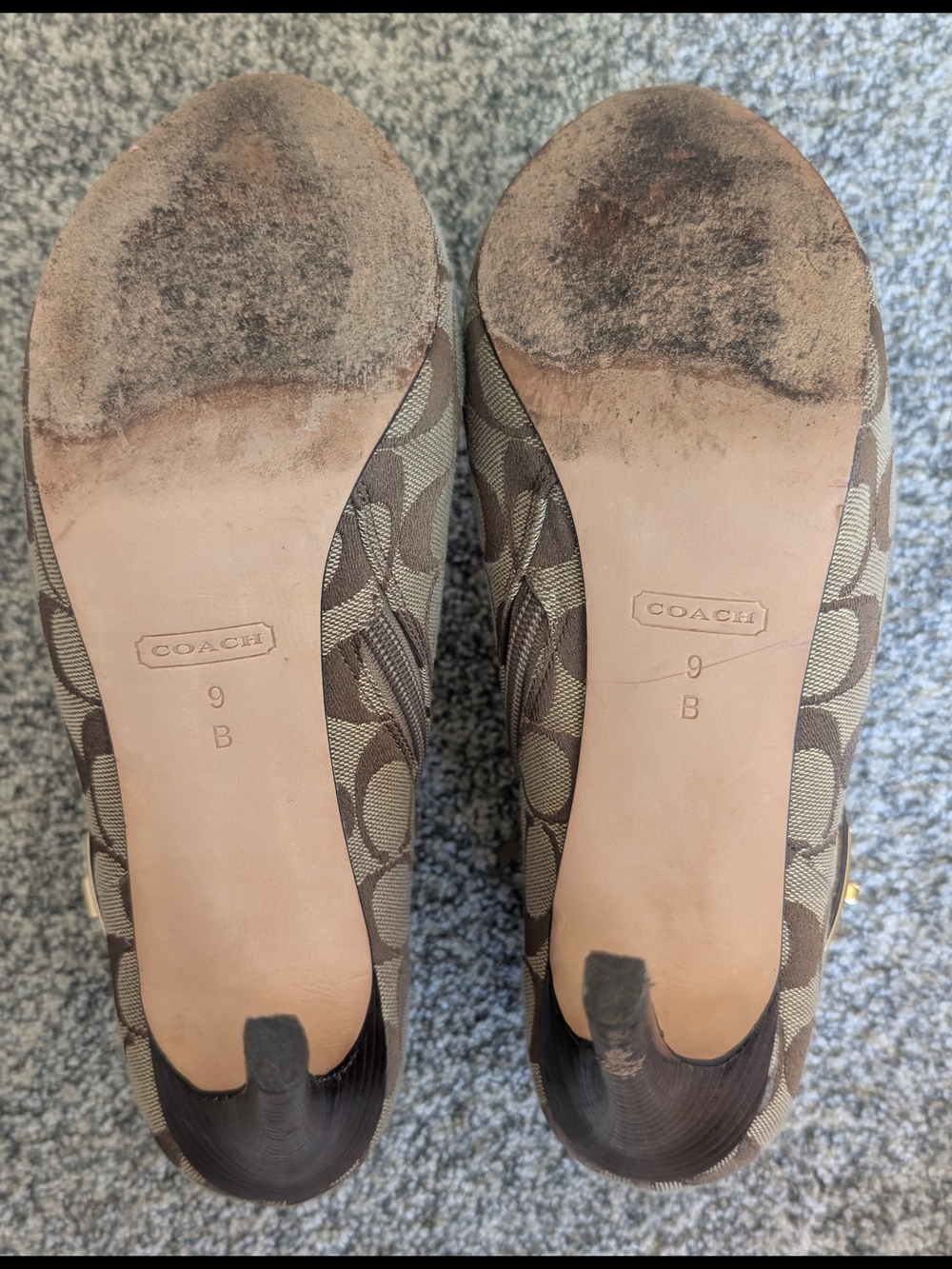 Coach Tan/Brown Womens High Heel Booties Delilah Khaki 9 M In Original Box A7037 - Picture 12 of 13